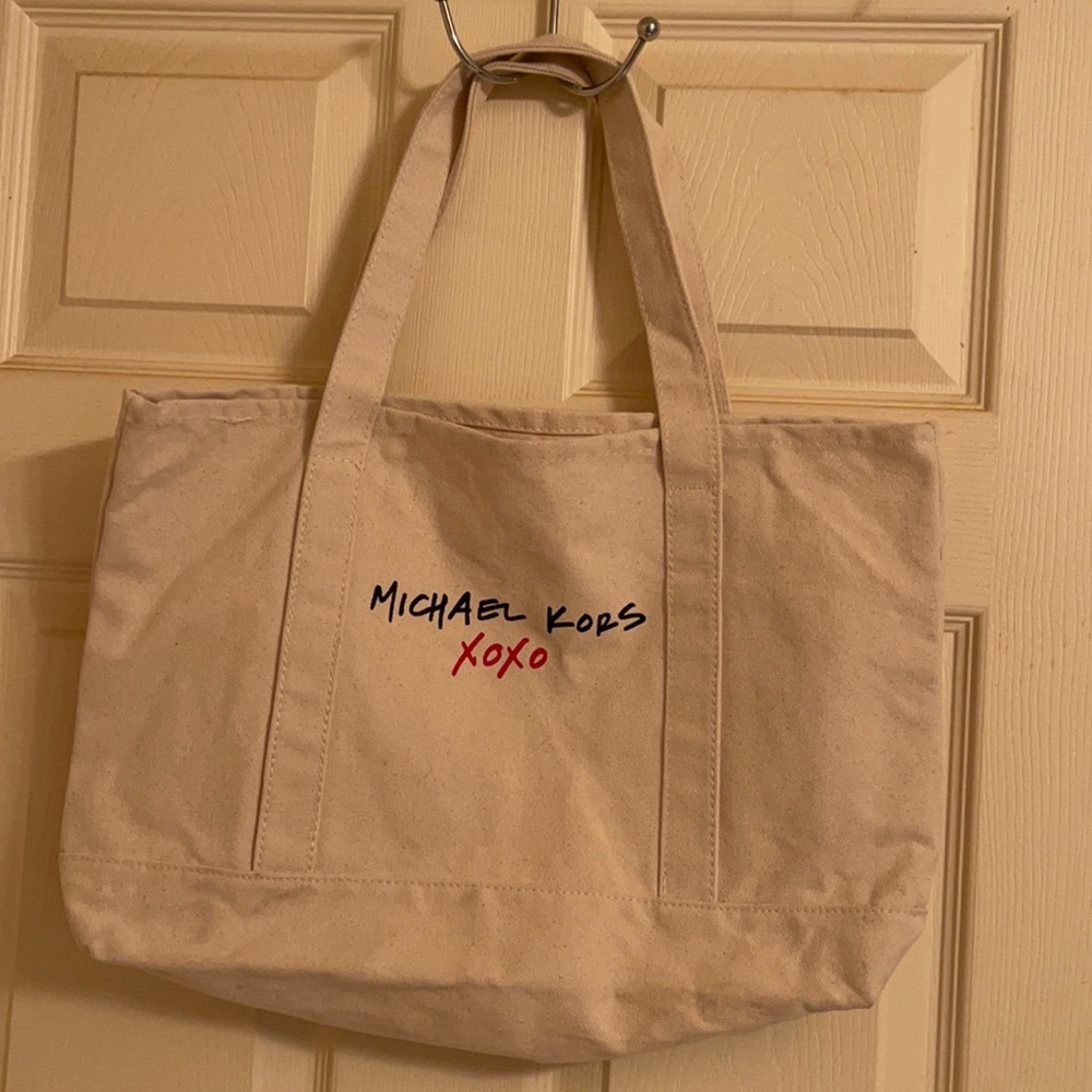Michael Kors canvas tote bag